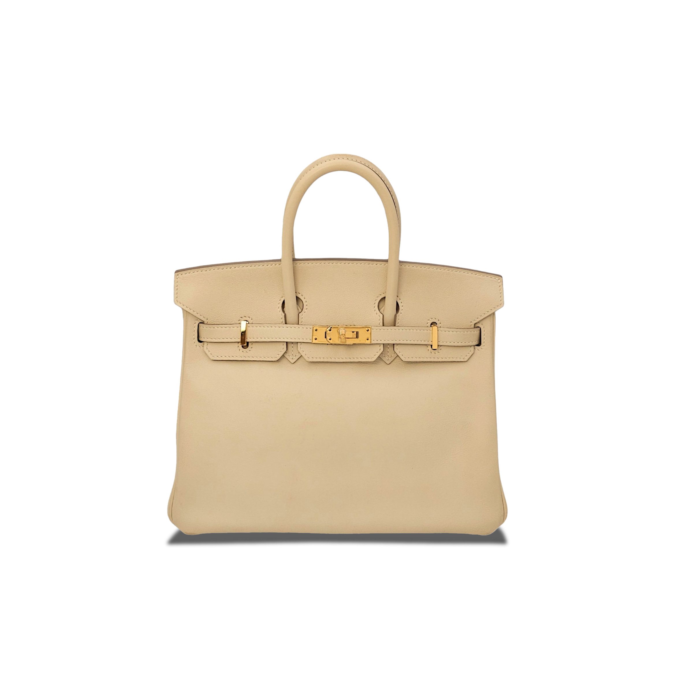 HERMÈS BIRKIN 30 SWIFT LEATHER TRENCH COAT GREY GOLD BUTTONS BAG H049362CC01 (30*23*15cm)